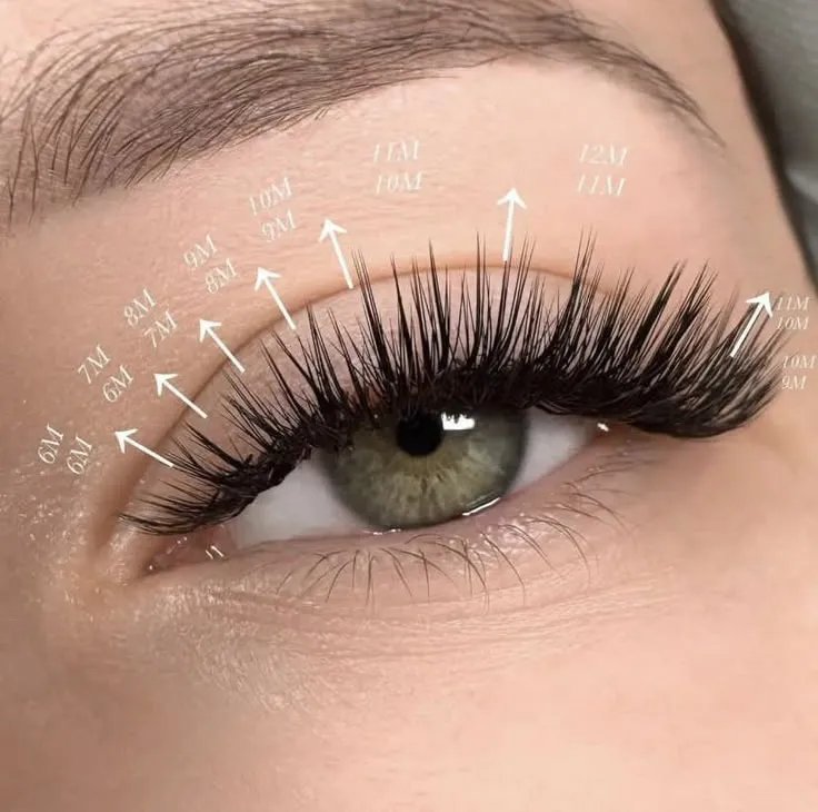 Extensiones de pestañas perfectamente aplicadas